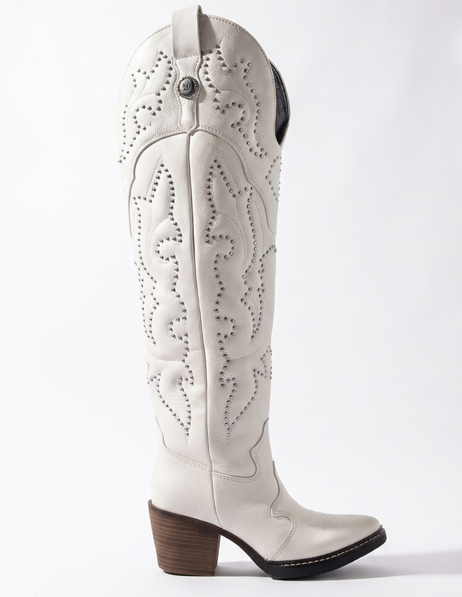 Bota cowboy arriba de la rodilla western cowboy para mujer 10