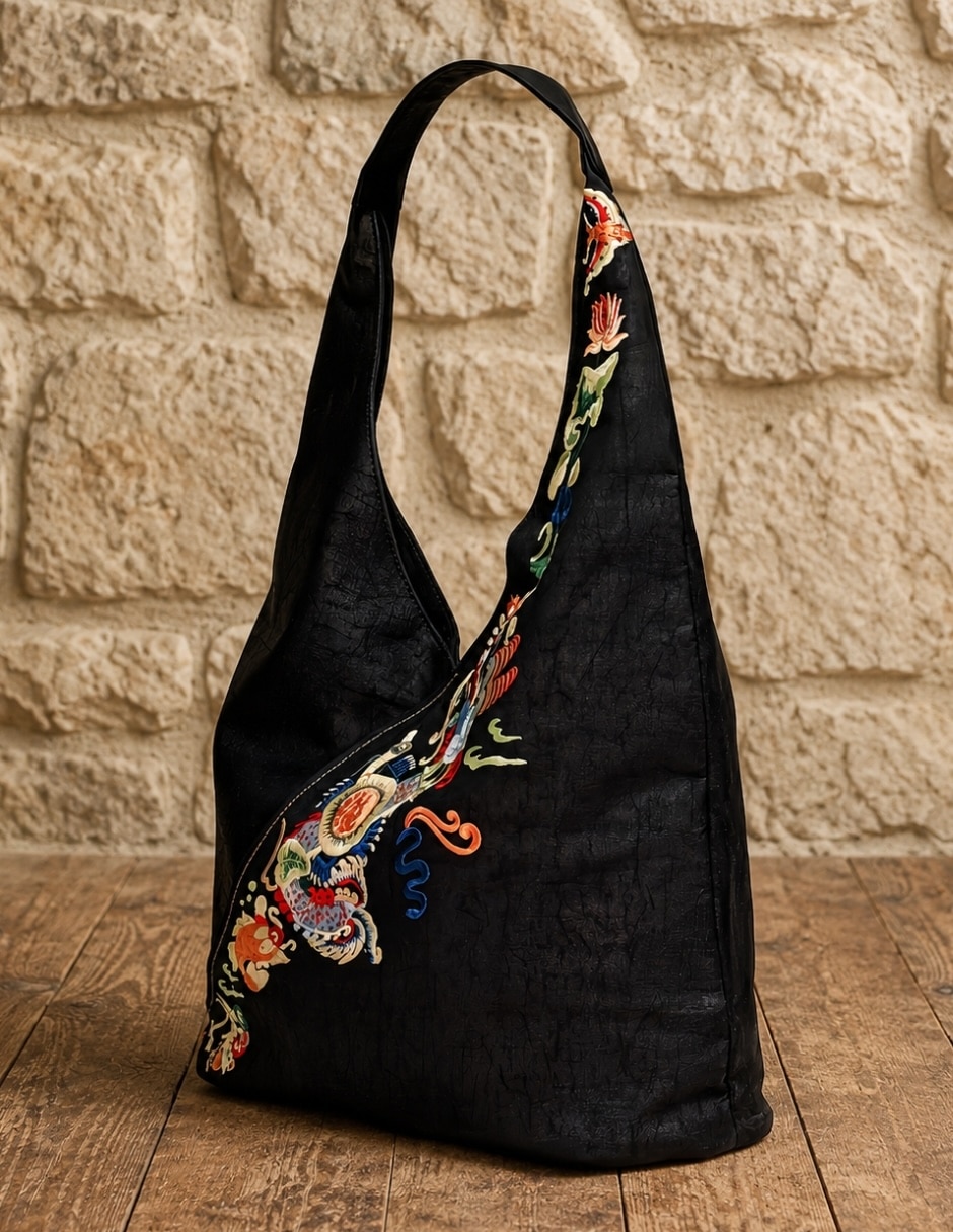 Bolsa shoulder Ryū de seda para mujer 5
