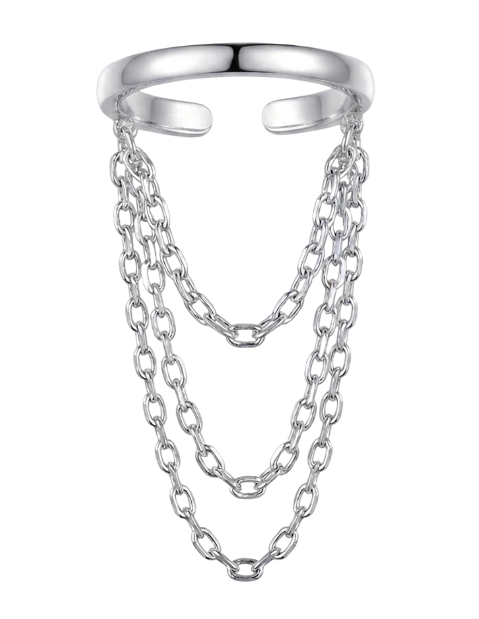 Ear cuff brillo de plata p 925
