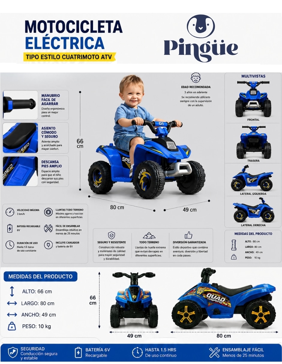 Moto montable con control remoto recargable unisex 5