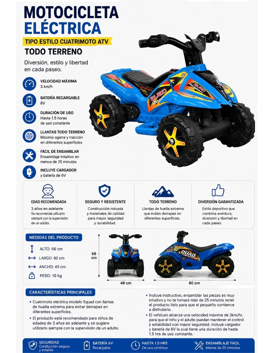 Moto montable con control remoto recargable unisex 2