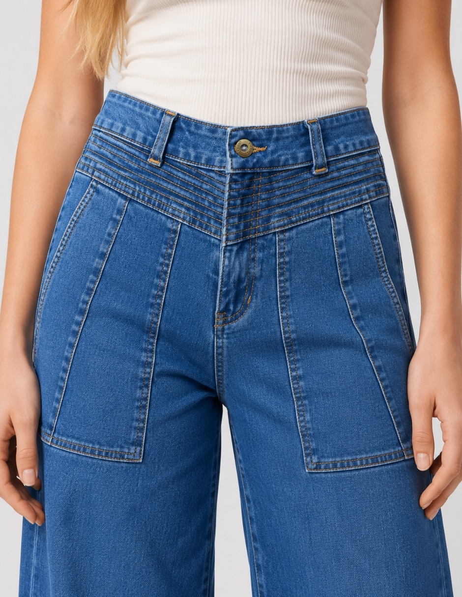 Jeans wide leg para mujer 4