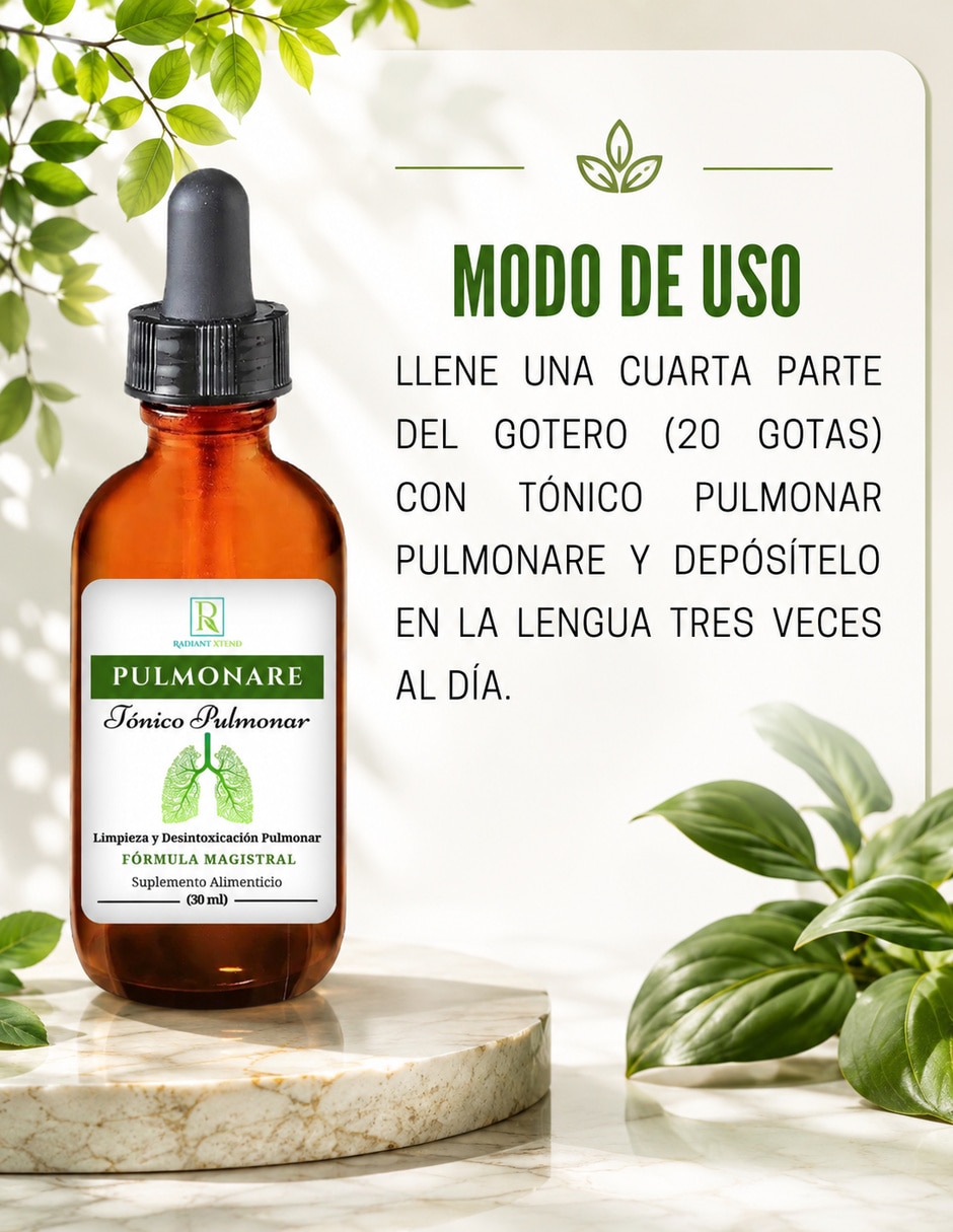 Pulmonare tónico pulmonar formula magistral con 20 billones de probióticos sabor clásico de 30 ml 4