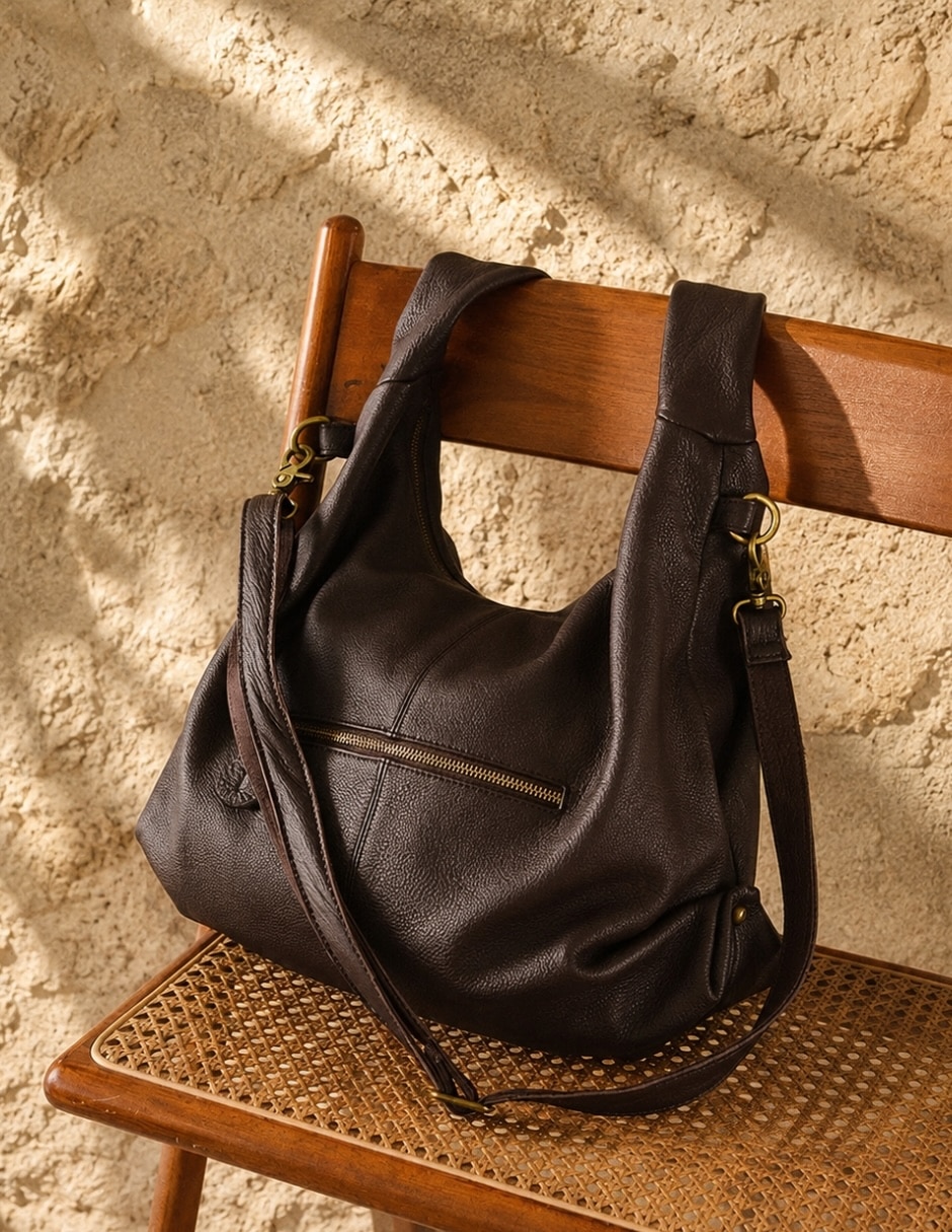 Bolsa hobo Brunella de piel para mujer 8