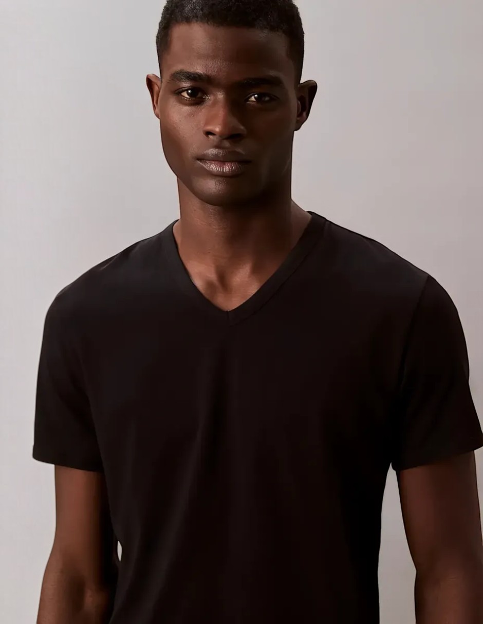 Playera cuello v para hombre 3