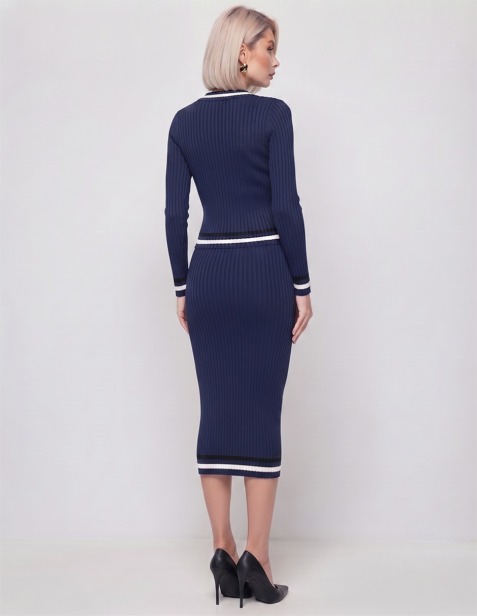 Conjunto business casual tejido de algodón para mujer 4