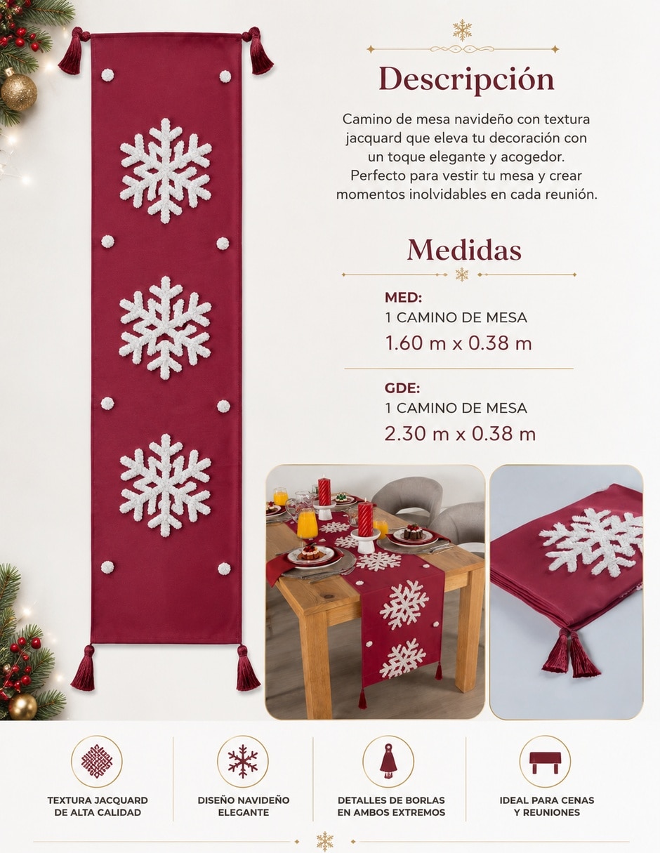 Camino mesa navidad 3