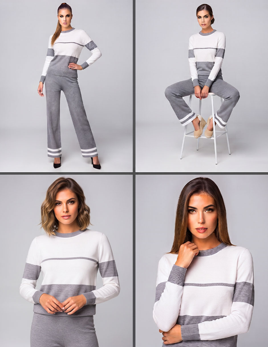 Conjunto tejido de algodón para mujer 2