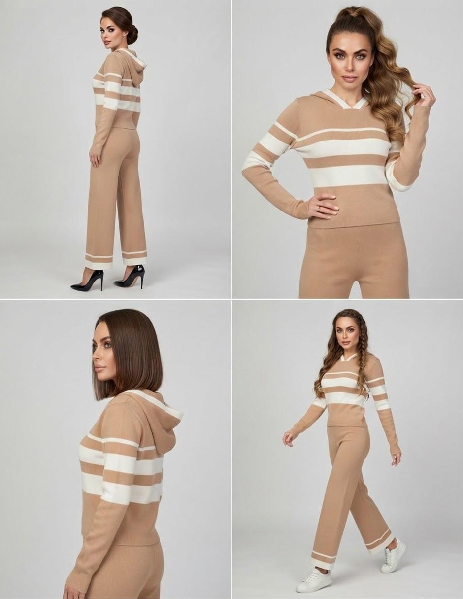 Conjunto tejido de algodón para mujer 2