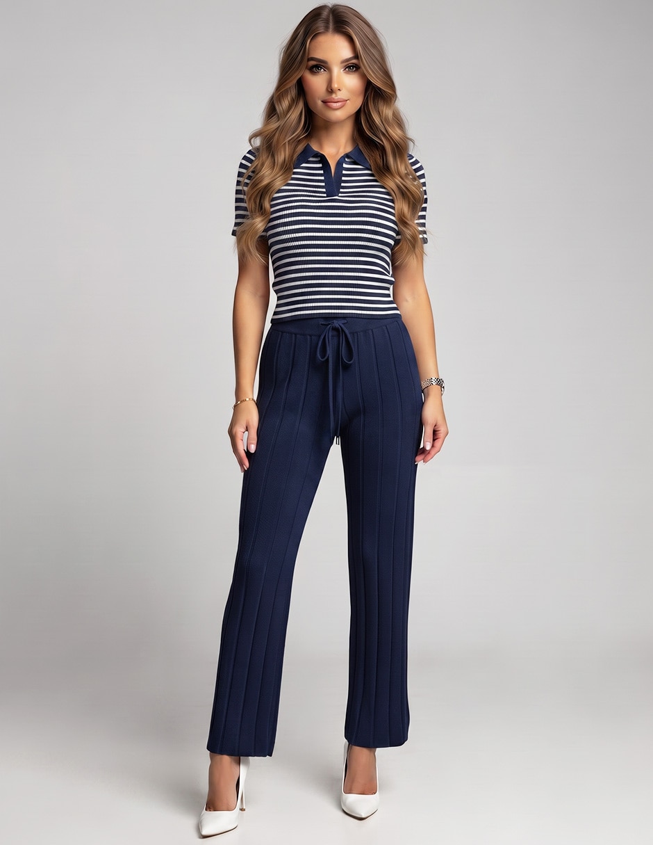 Conjunto tejido de algodón para mujer