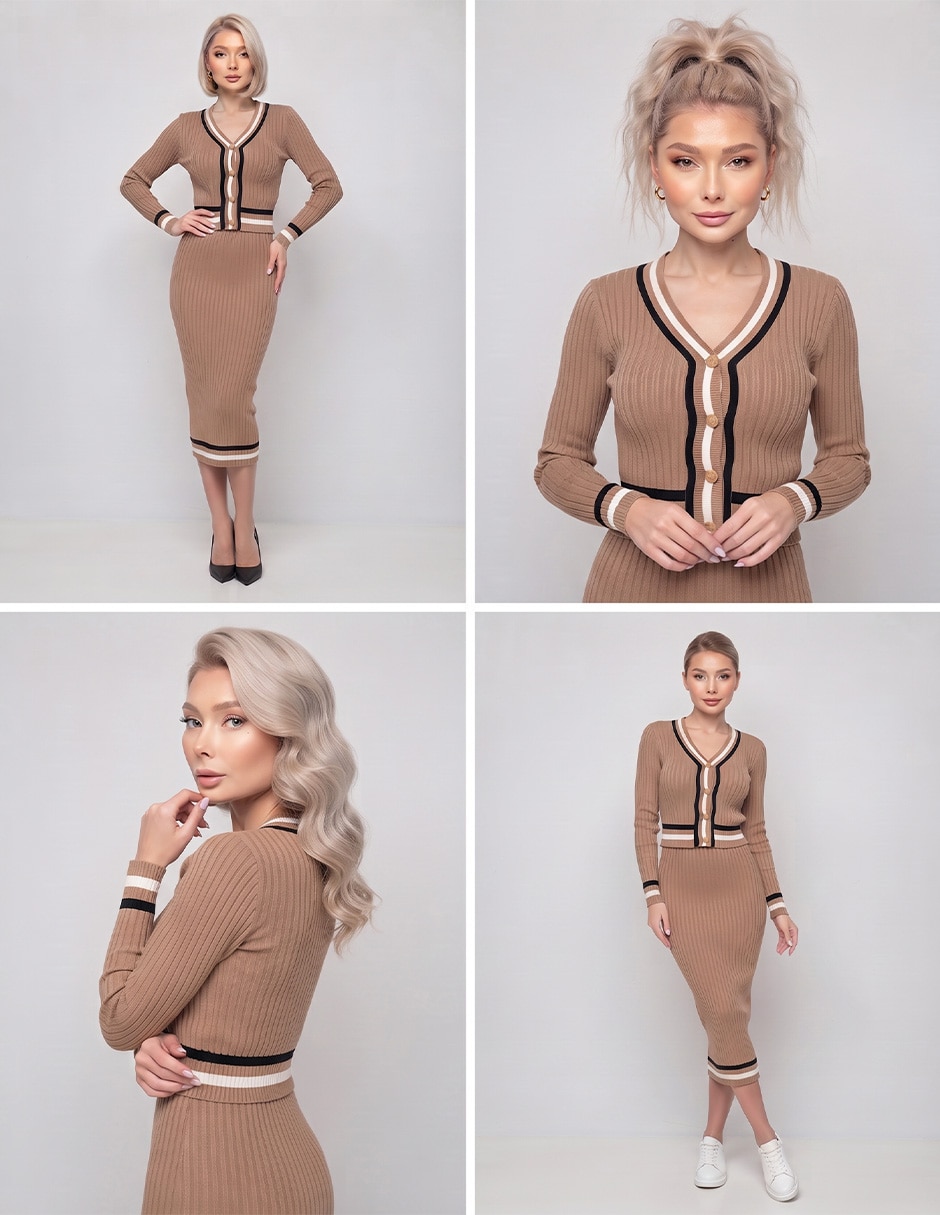 Conjunto tejido de algodón para Mujer 5