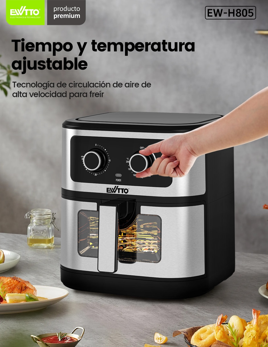 Freidora de aire con Compartimento único 6.6 L Ew-H805 7