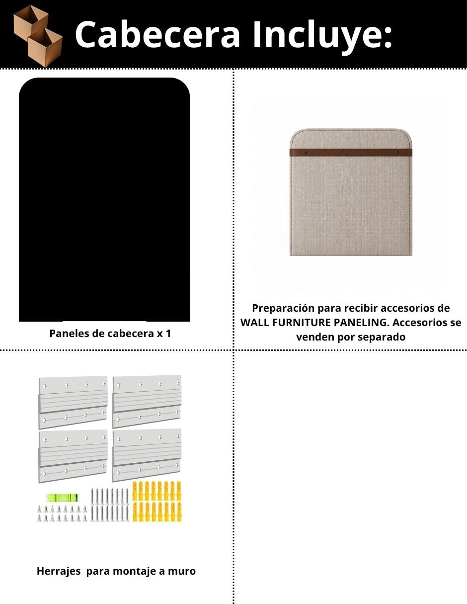 Cabecera armable aura de tela 6