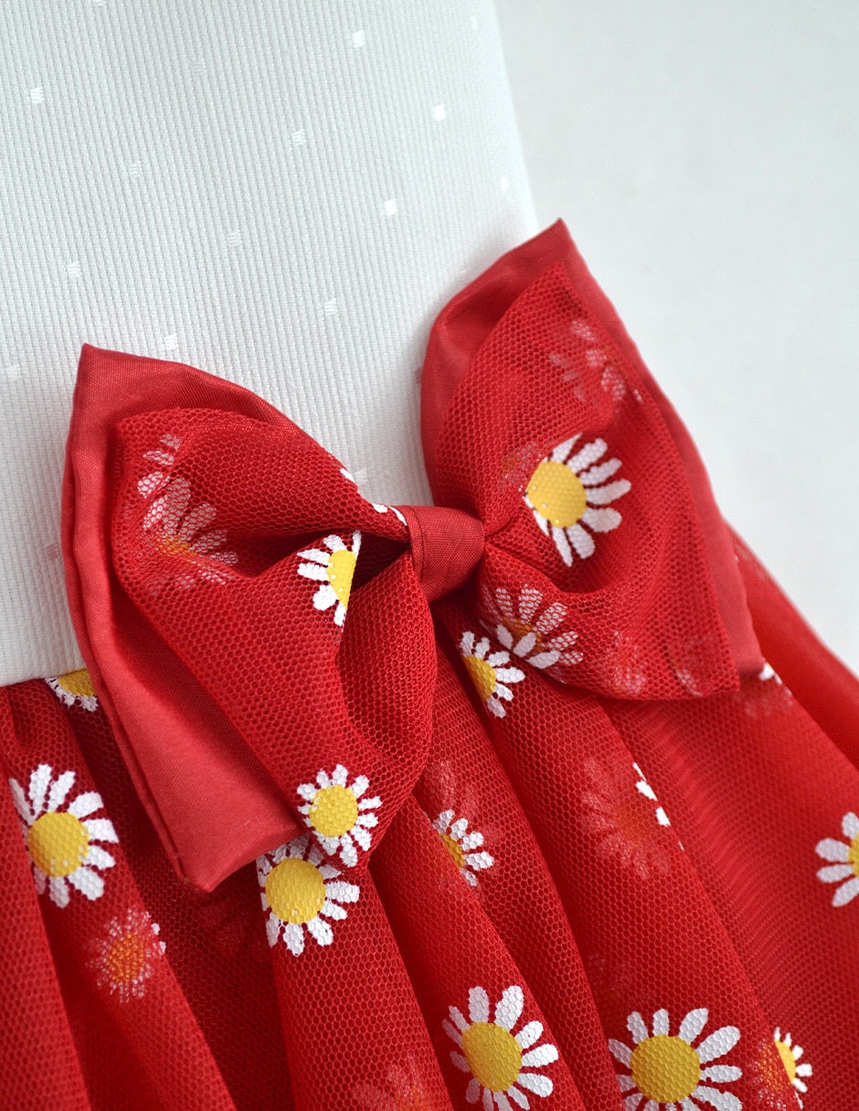 Vestido vania 2 sin manga para niña 4