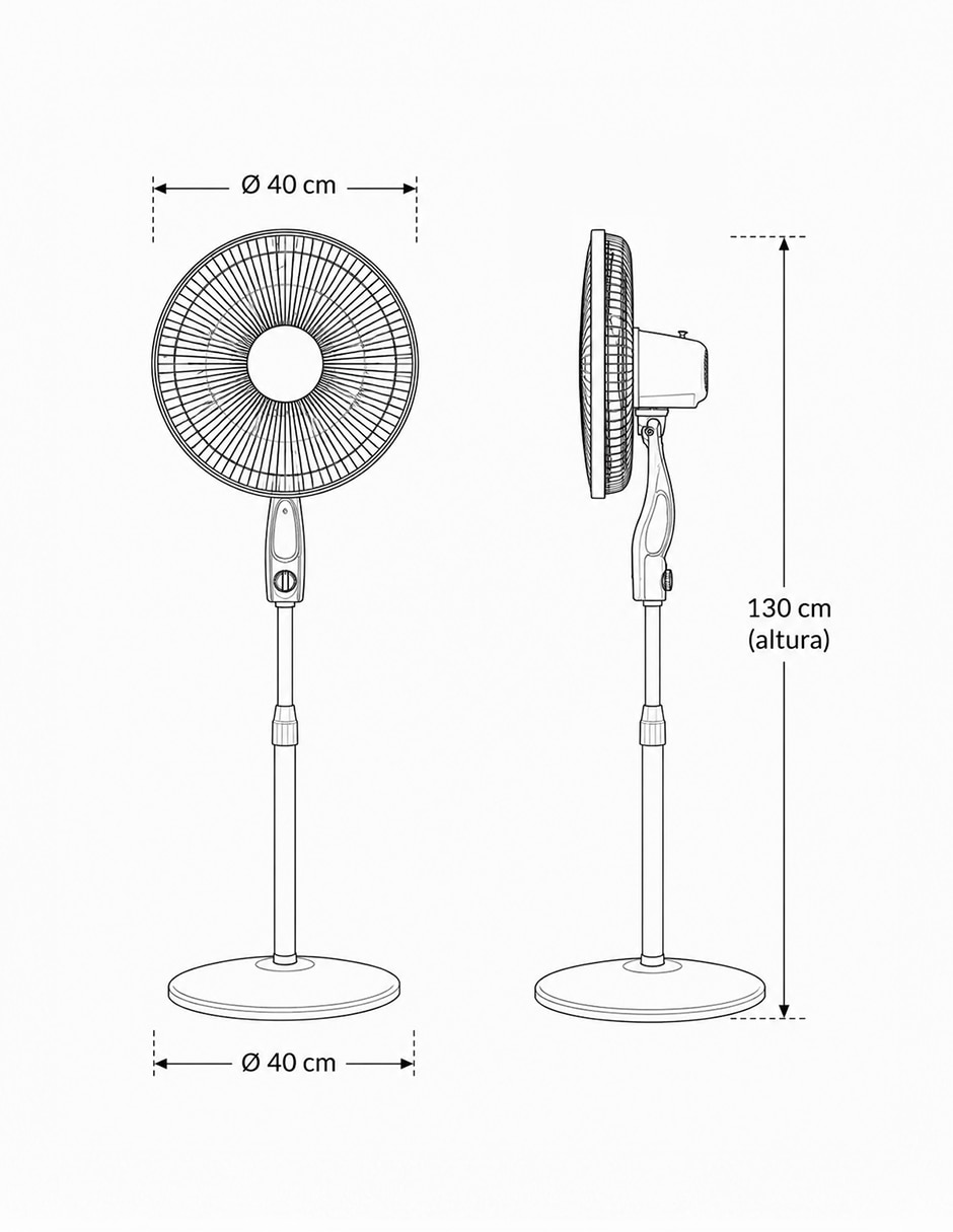 Ventilador de pedestal velocidades 5