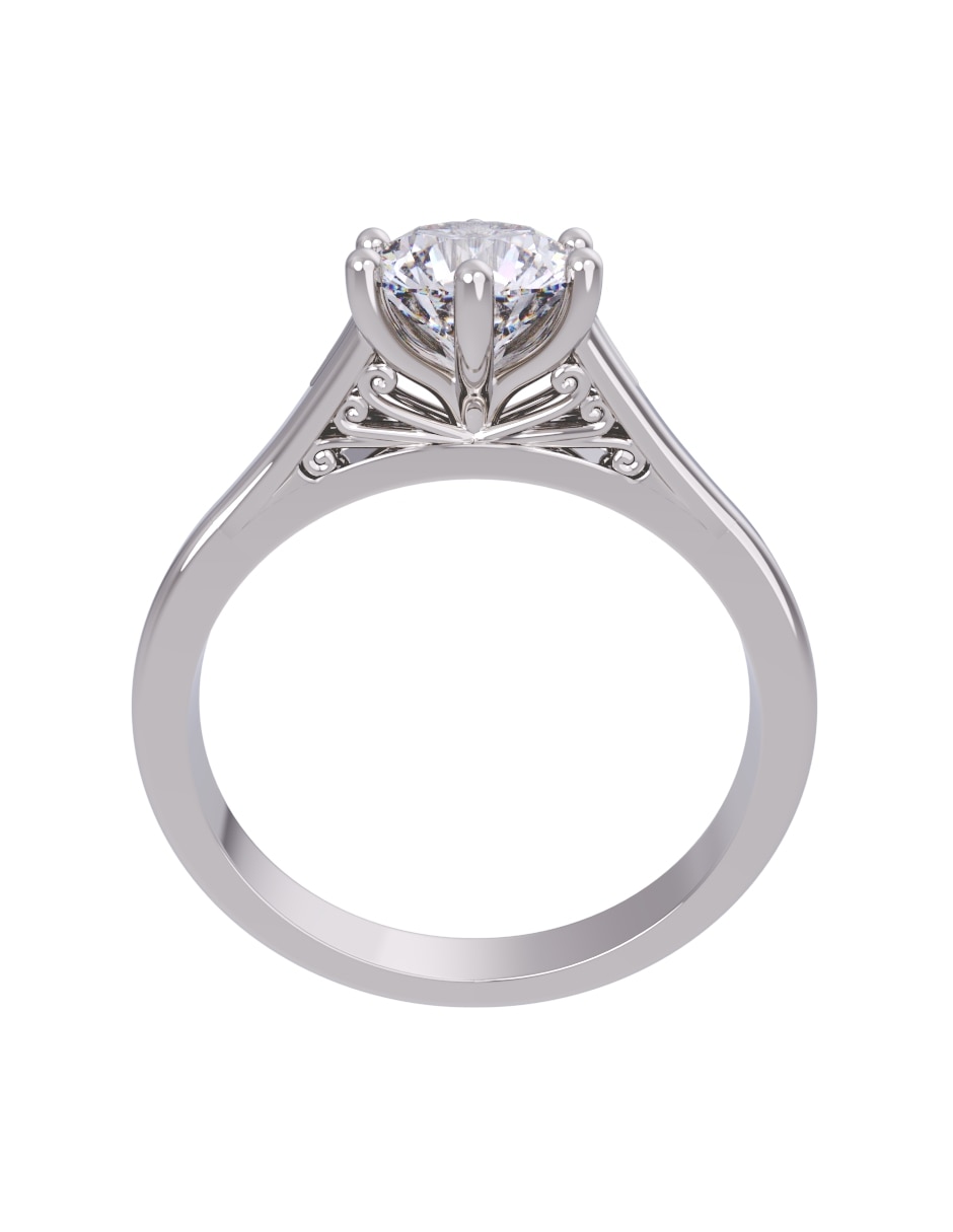 Anillo de compromiso de oro 14 k Eternidad 2026 2