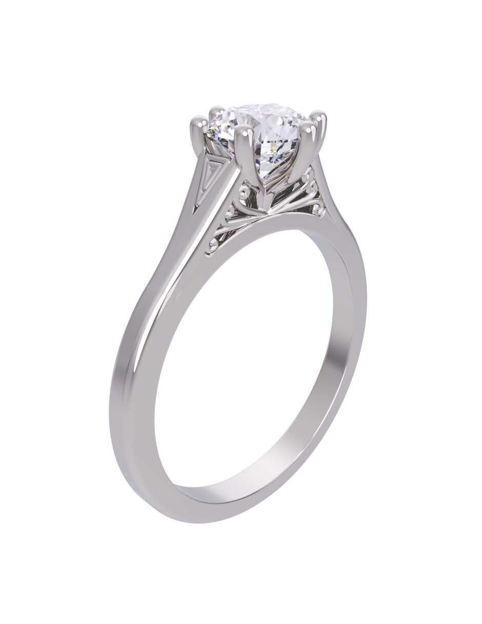 Anillo de compromiso de oro 14 k Eternidad 2026 3