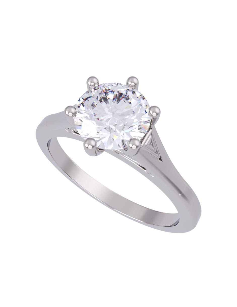 Anillo de compromiso de oro 14 k Eternidad 2026 4