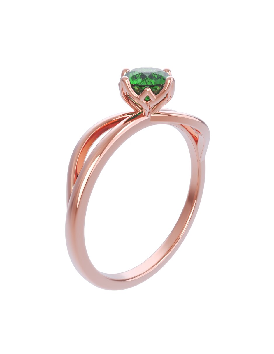 Anillo de compromiso de oro 14 k Eternidad 2026 3