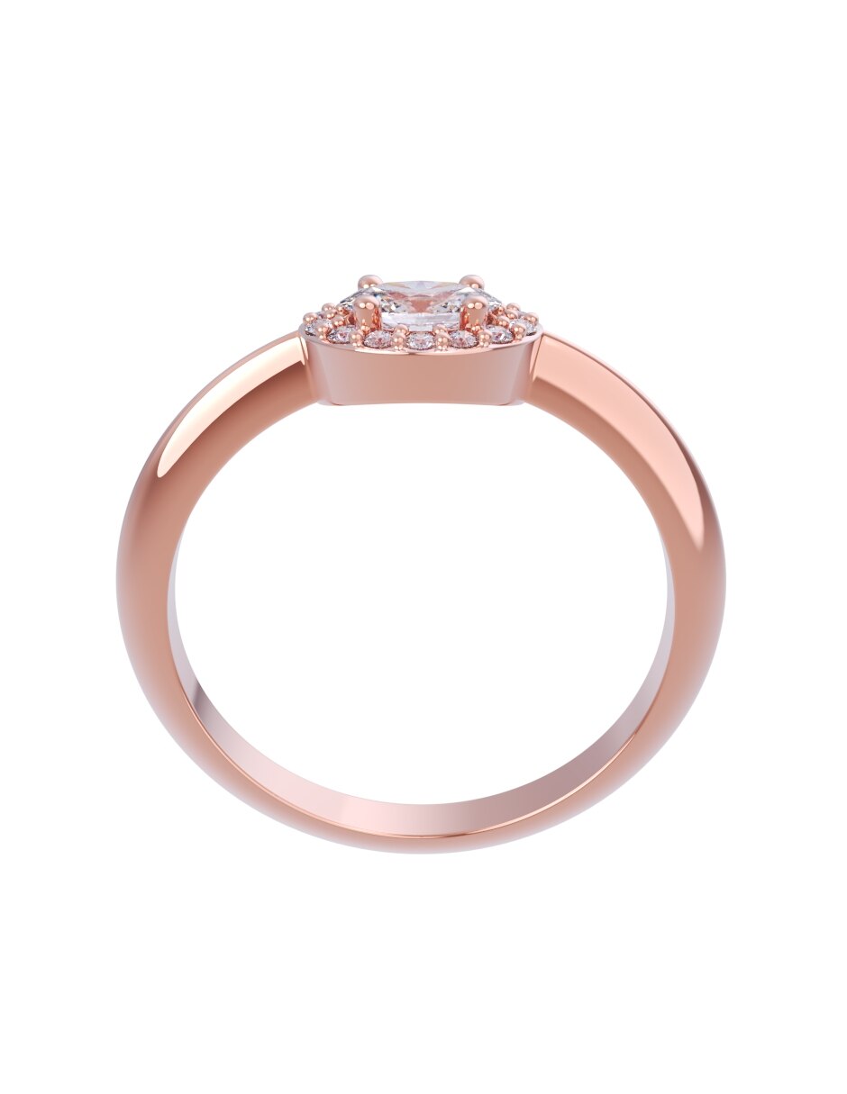 Anillo de compromiso de oro 14 k Eternidad 2026 2