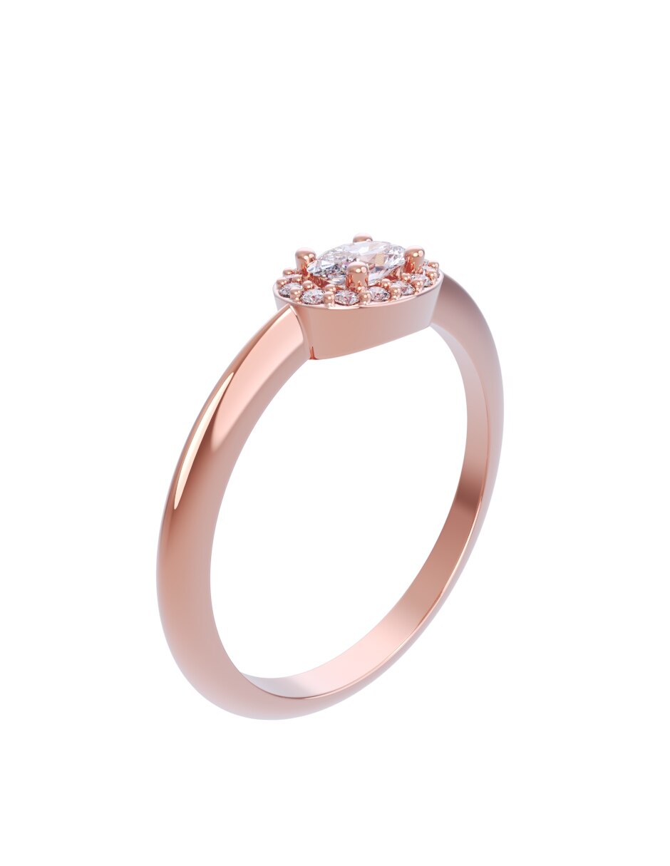 Anillo de compromiso de oro 14 k Eternidad 2026 3