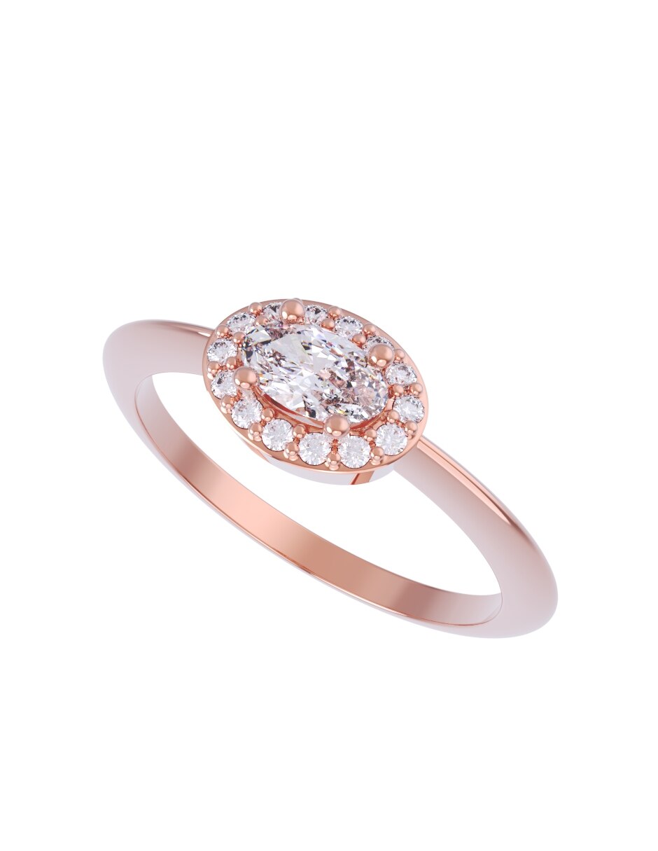 Anillo de compromiso de oro 14 k Eternidad 2026 4