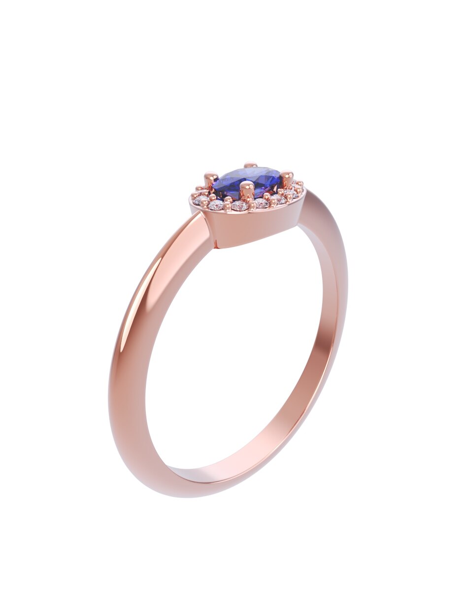 Anillo de compromiso de oro 14 k Eternidad 2026 3