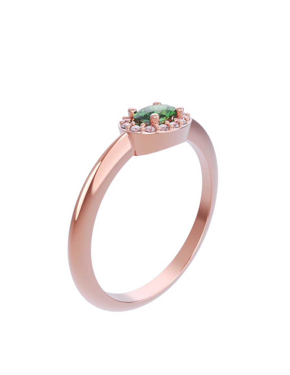 Anillo de compromiso de oro 14 k Eternidad 2026 3