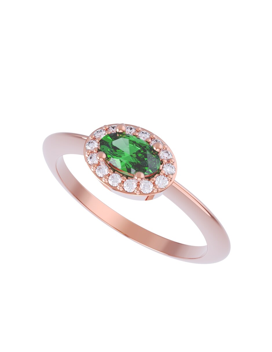 Anillo de compromiso de oro 14 k Eternidad 2026 4