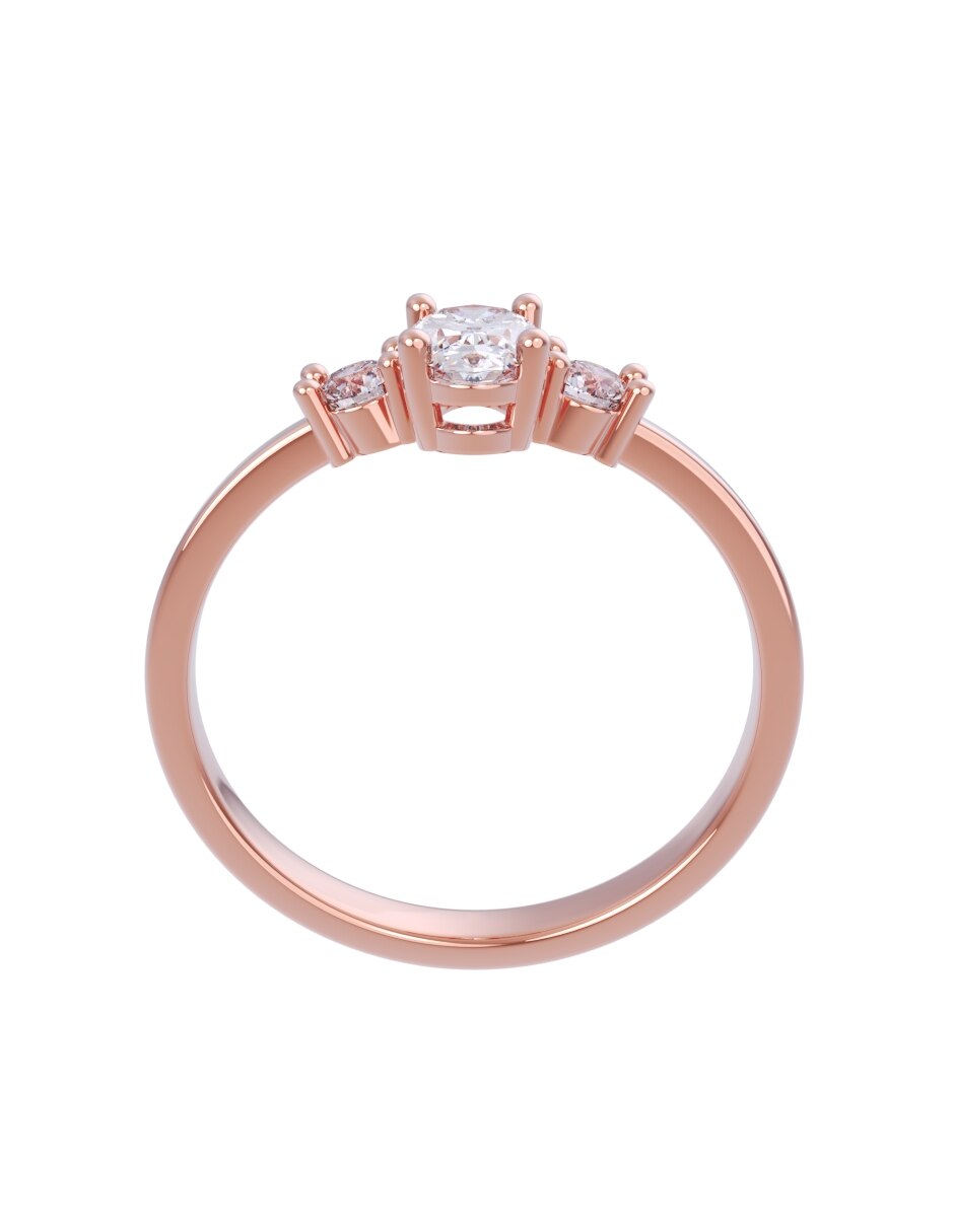 Anillo de compromiso de oro 14 k Eternidad 2026 2