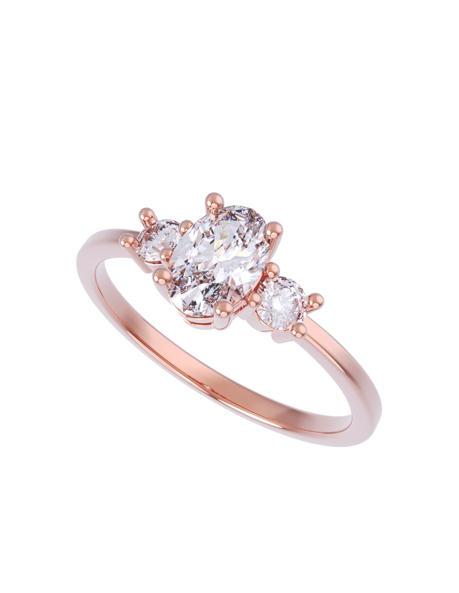 Anillo de compromiso de oro 14 k Eternidad 2026 4
