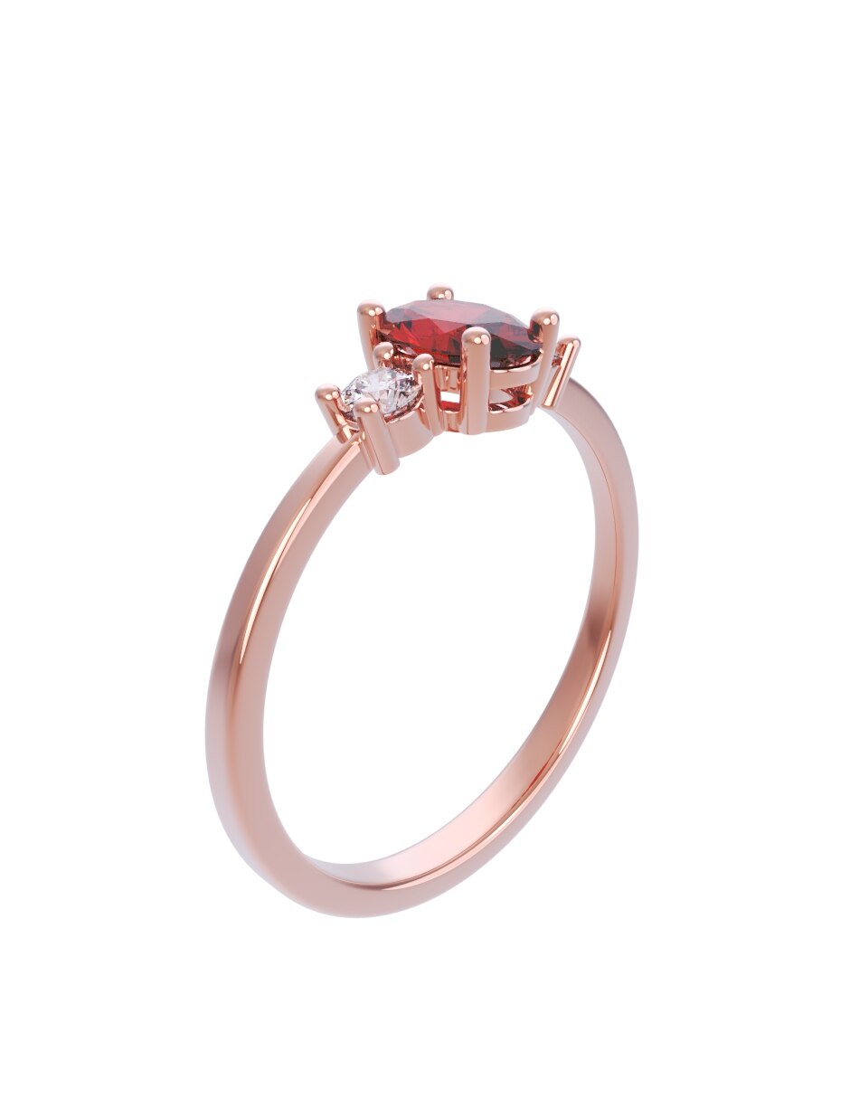 Anillo de compromiso de oro 14 k Eternidad 2026 3
