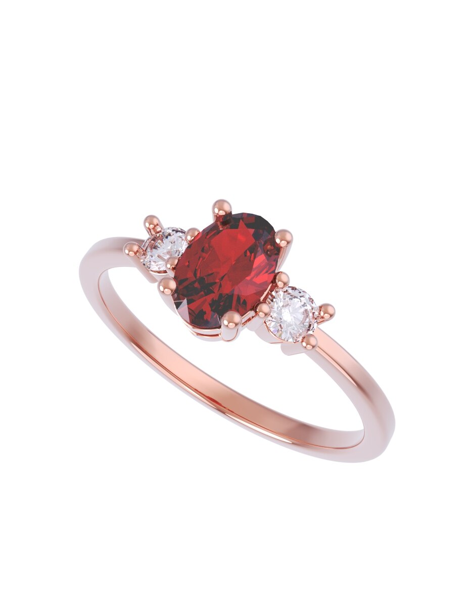 Anillo de compromiso de oro 14 k Eternidad 2026 4