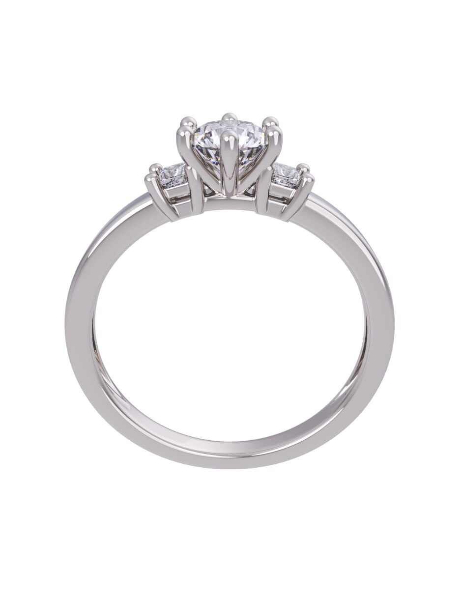 Anillo de compromiso de oro 14 k Eternidad 2026 2