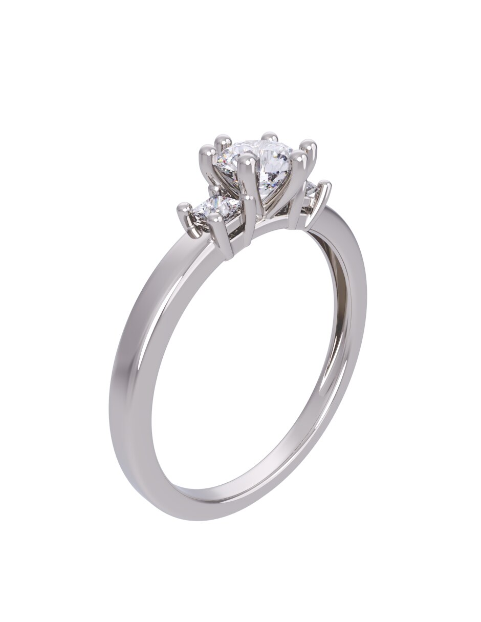 Anillo de compromiso de oro 14 k Eternidad 2026 3