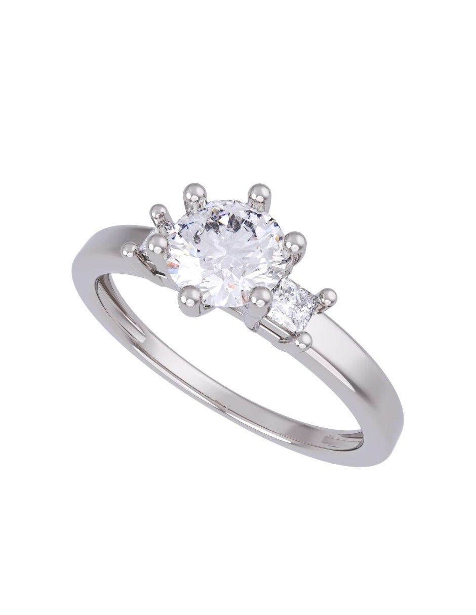 Anillo de compromiso de oro 14 k Eternidad 2026 4
