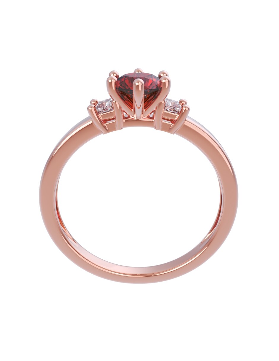 Anillo de compromiso de oro 14 k Eternidad 2026 2