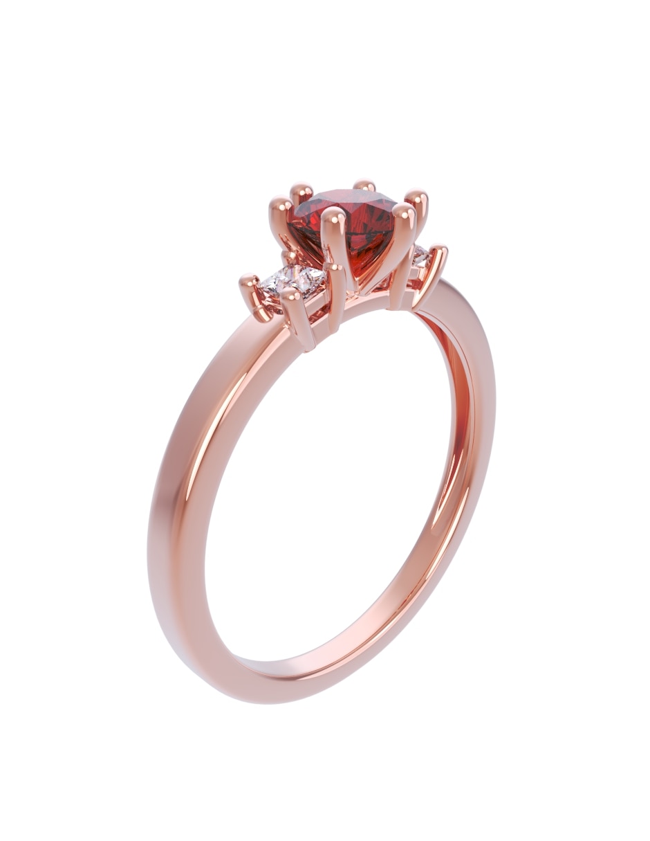 Anillo de compromiso de oro 14 k Eternidad 2026 3