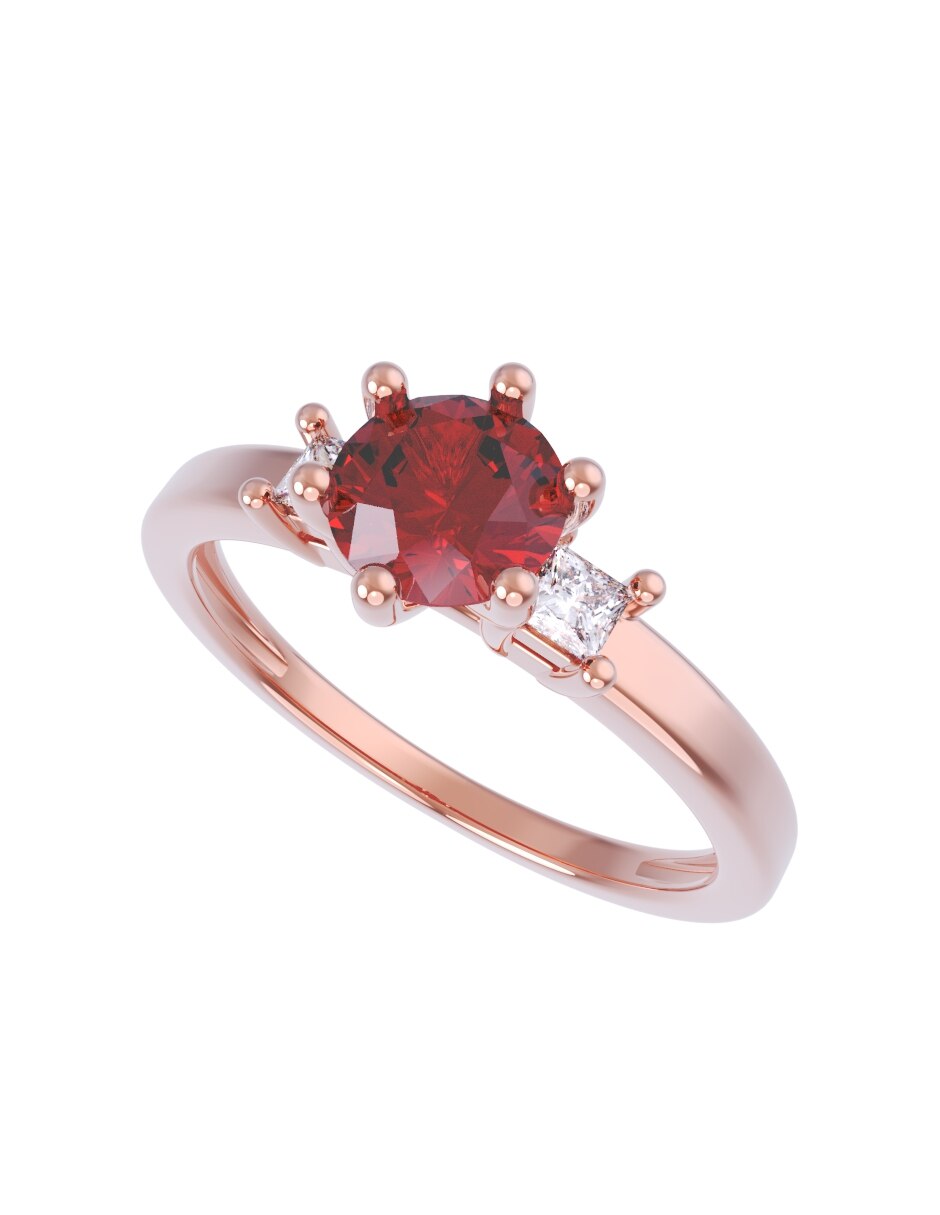 Anillo de compromiso de oro 14 k Eternidad 2026 4