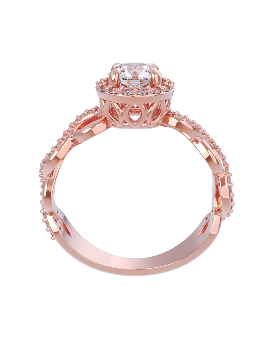 Anillo de compromiso de oro 14 k Eternidad 2026 2