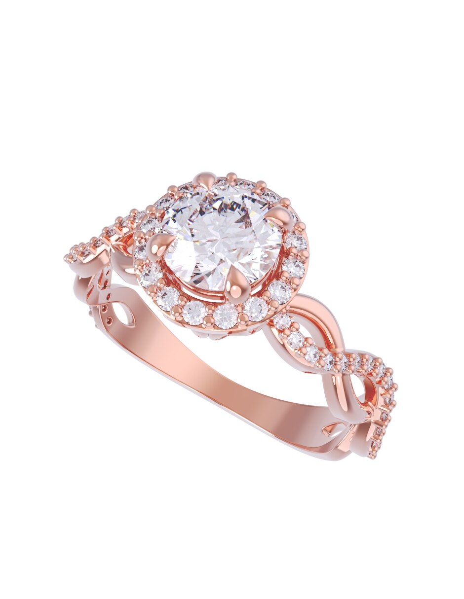 Anillo de compromiso de oro 14 k Eternidad 2026 4