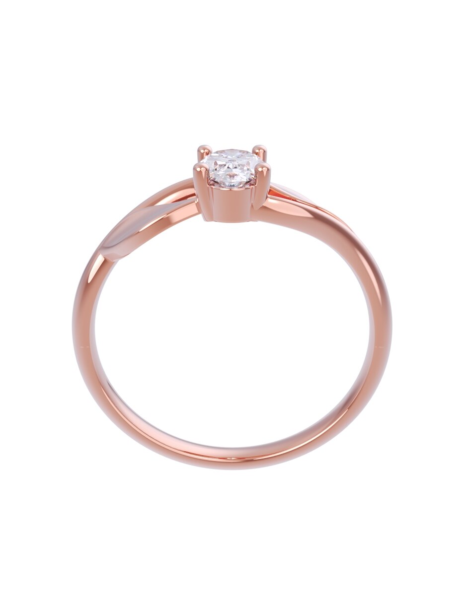 Anillo de compromiso de oro 14 k Eternidad 2026 2
