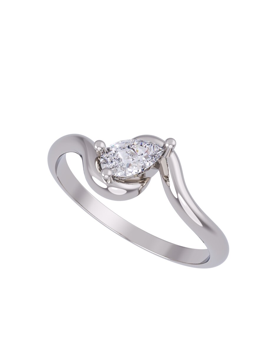 Anillo de compromiso de oro 14 k Eternidad 2026 4