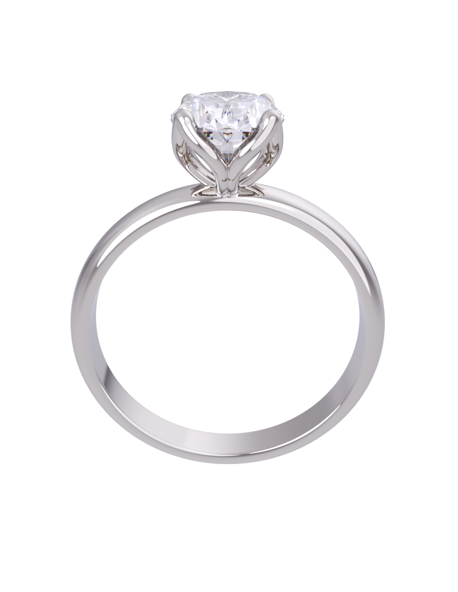 Anillo de compromiso de oro 14 k Eternidad 2