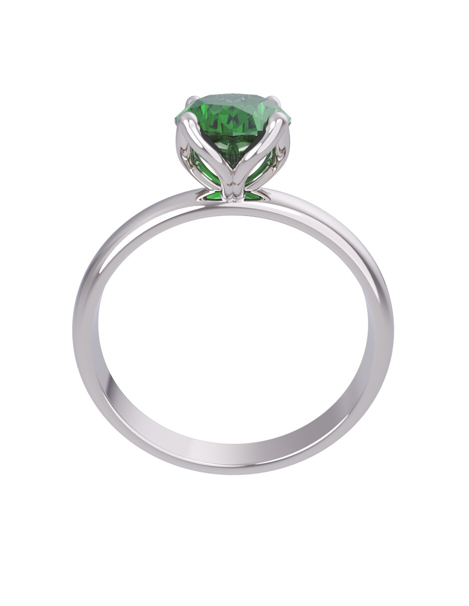 Anillo de compromiso de oro 14 k Eternidad 2