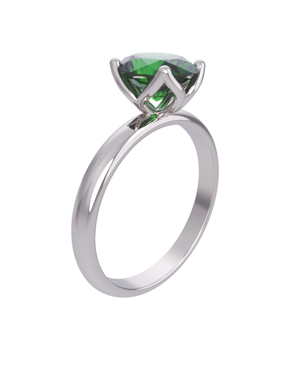 Anillo de compromiso de oro 14 k Eternidad 3