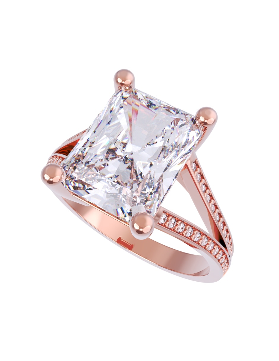 Anillo de compromiso de 14 k Eternidad 2026 Zirconia 2