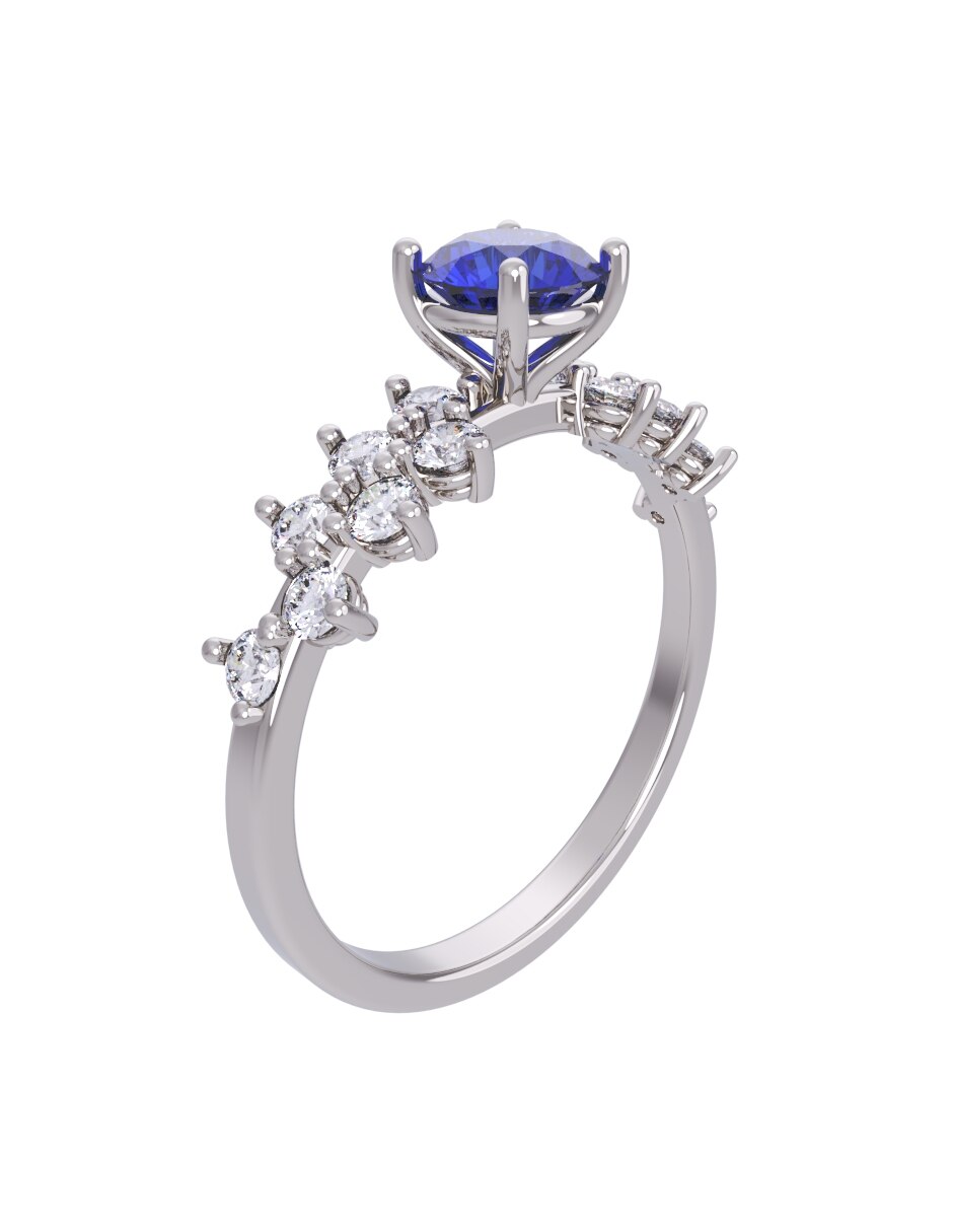 Anillo de compromiso de oro 14 k Eternidad 2026 3