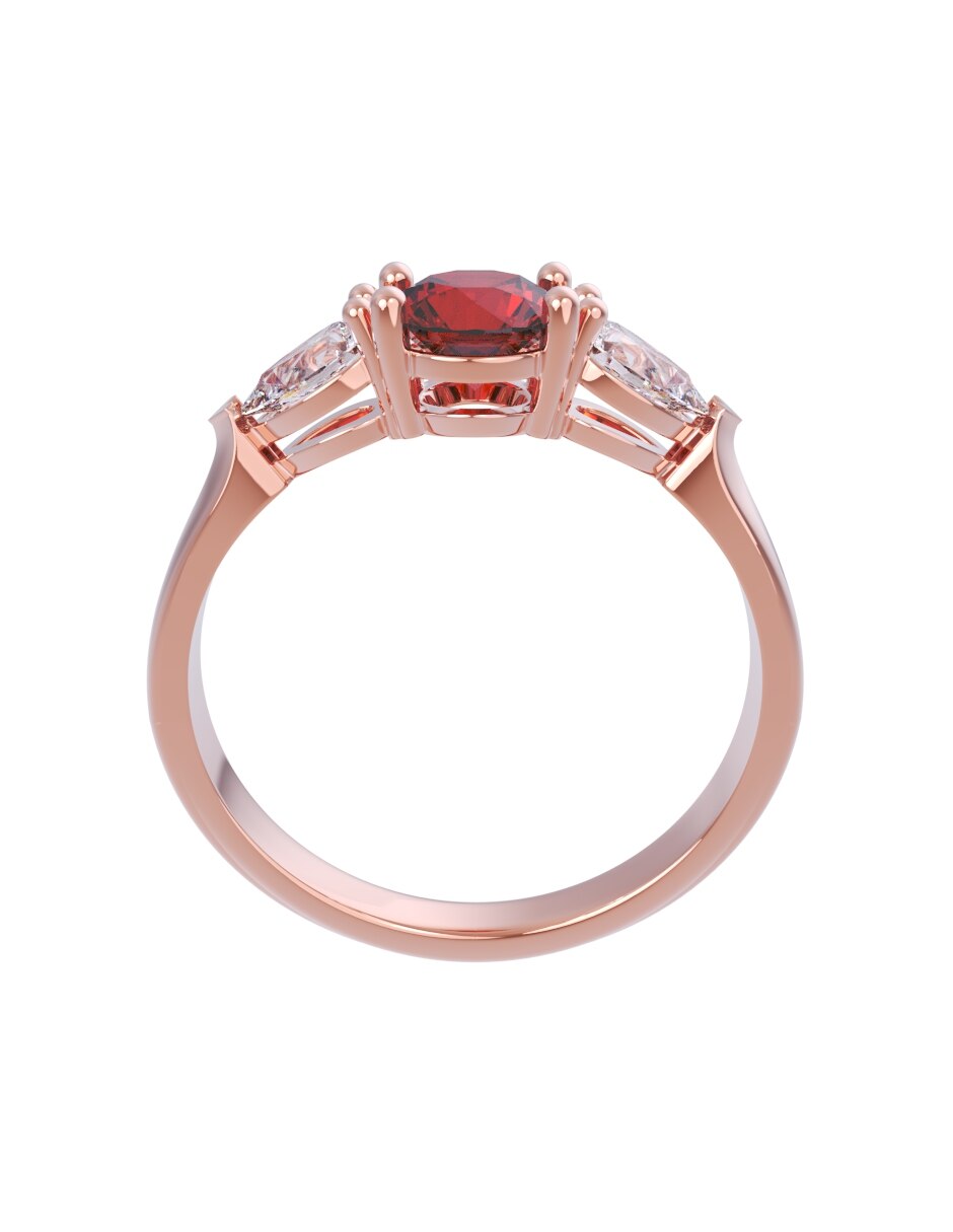Anillo de compromiso de oro 14 k Eternidad 2026 2