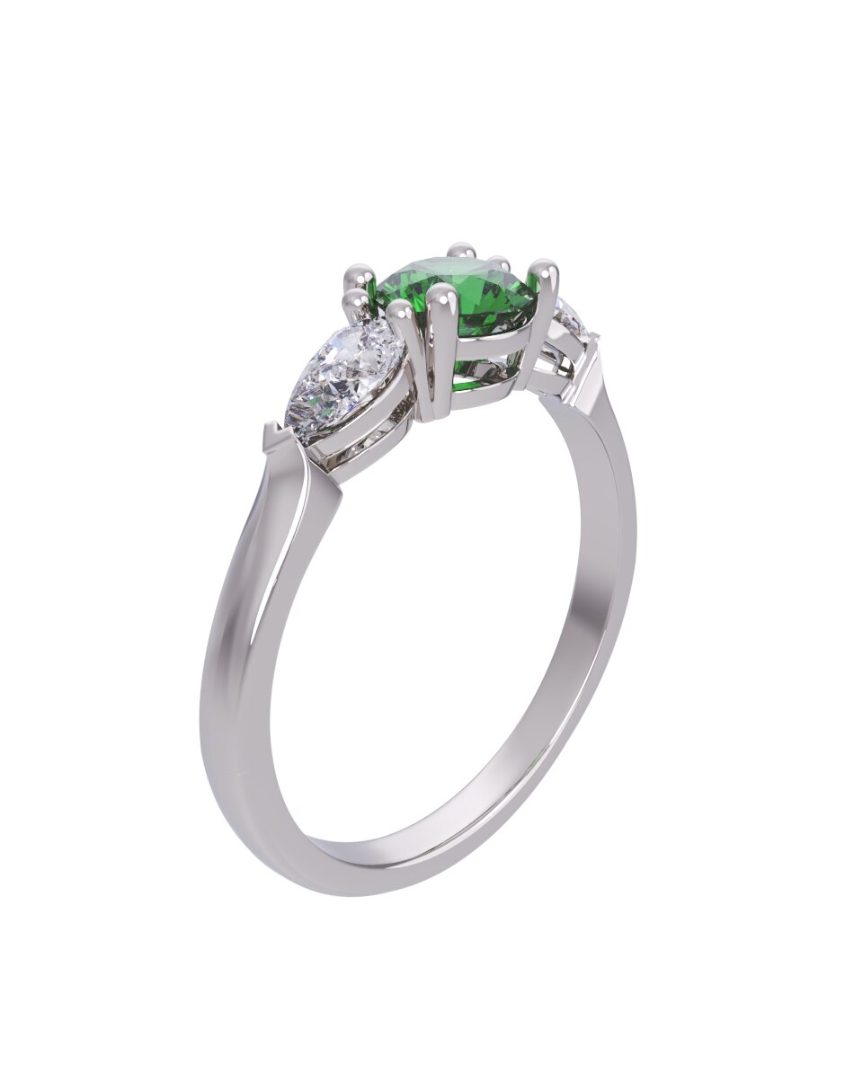 Anillo de compromiso de oro 14 k Eternidad 2026 3